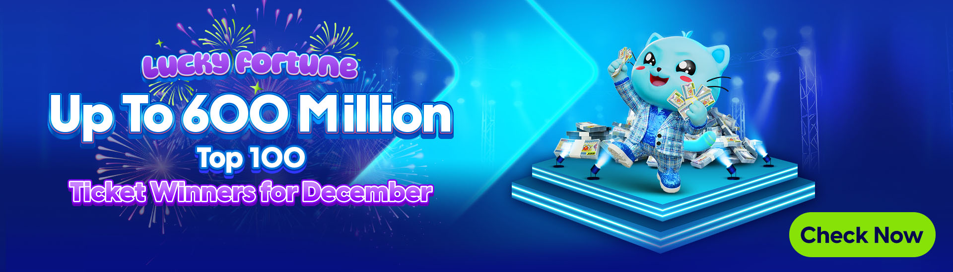 December Lucky Fortune Top 100 Tickets Winners