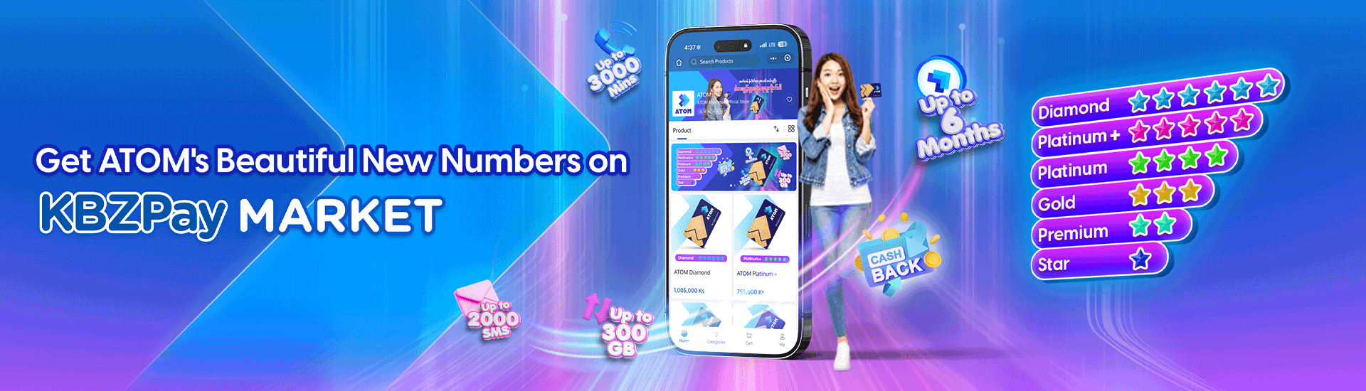 ATOM Prepaid Vanity SIMs